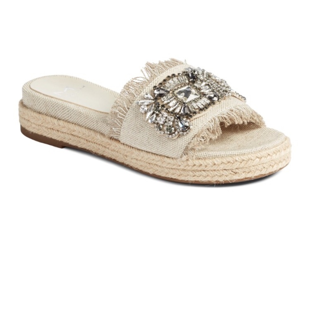 Marc Fisher jelly II embellished espadrille sandal